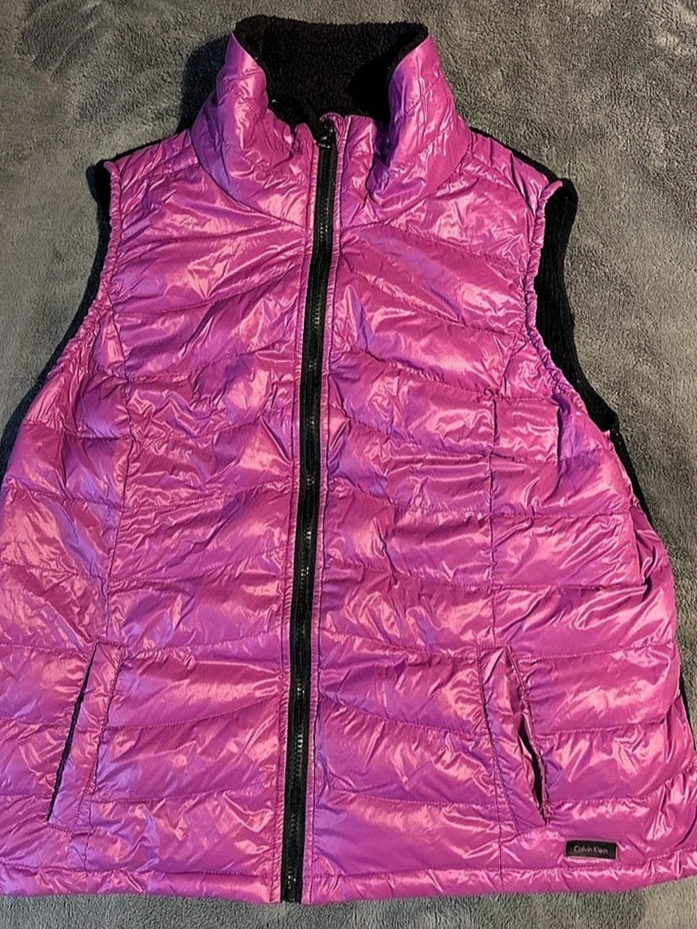 Calvin Klein Quilted Puffer Vest in Pink Like New